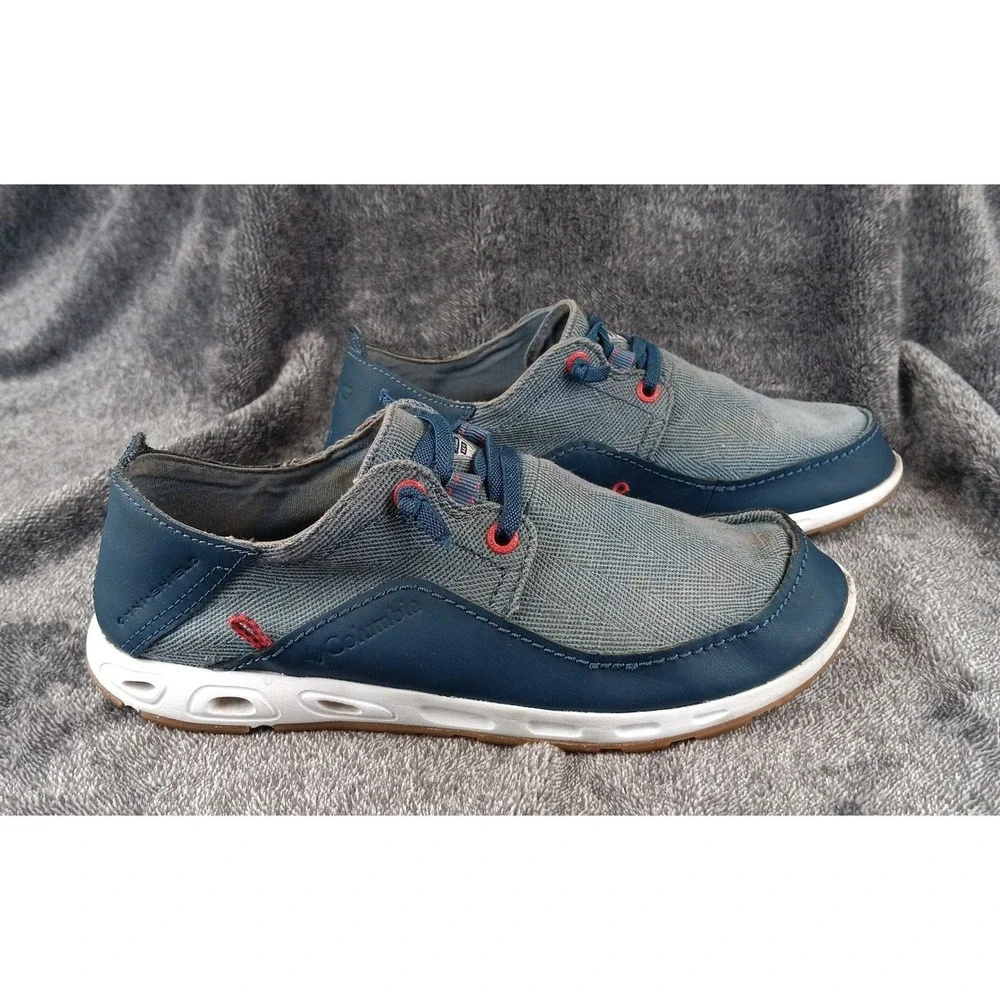 Columbia PFG Men's Wide Boat Shoes Water Shoes‎ Size 7 Blue Mesh Sneakers